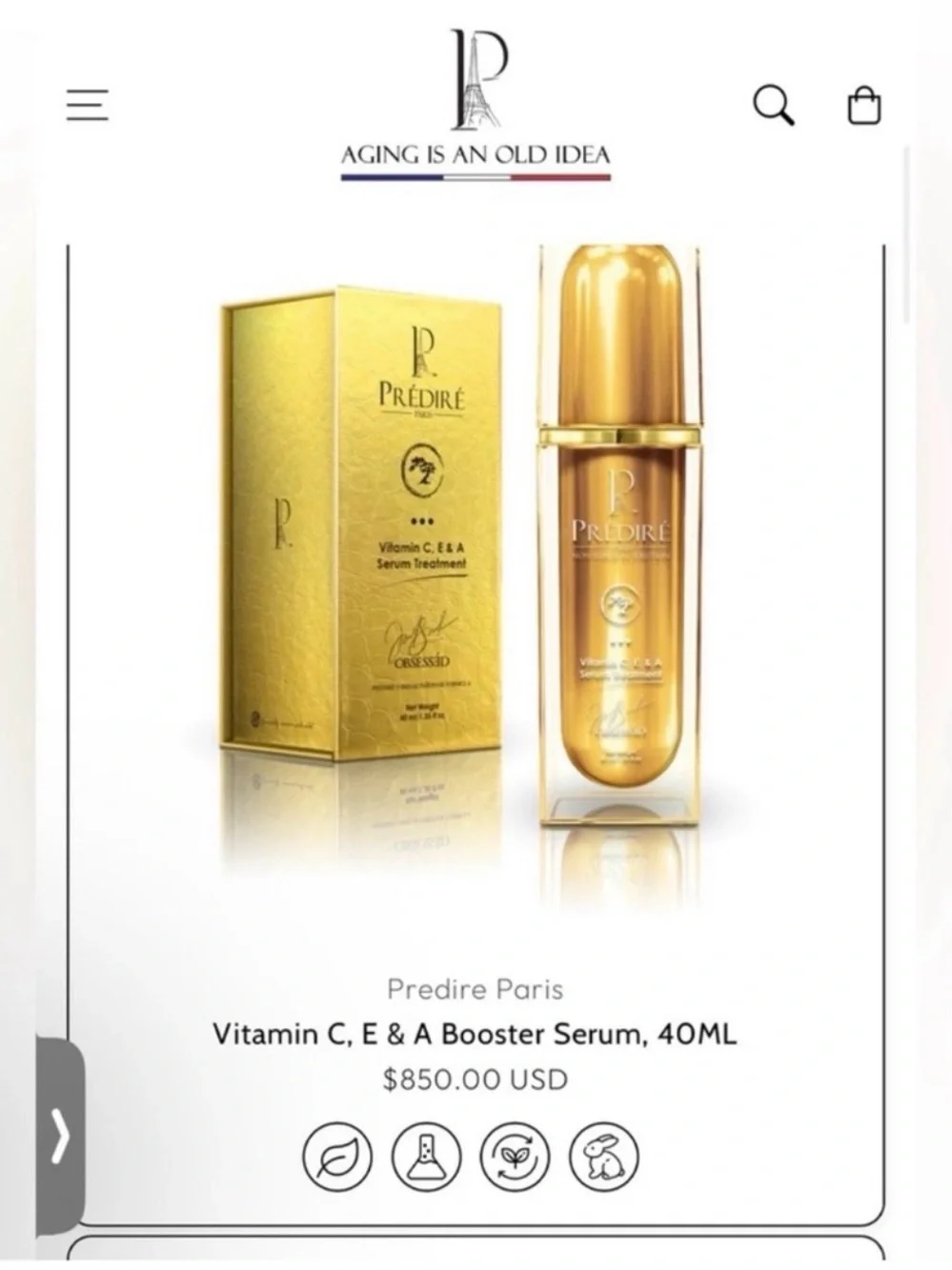 Predire Multi-Vitamin C, E & A Boosting Serum ~ Retails $850